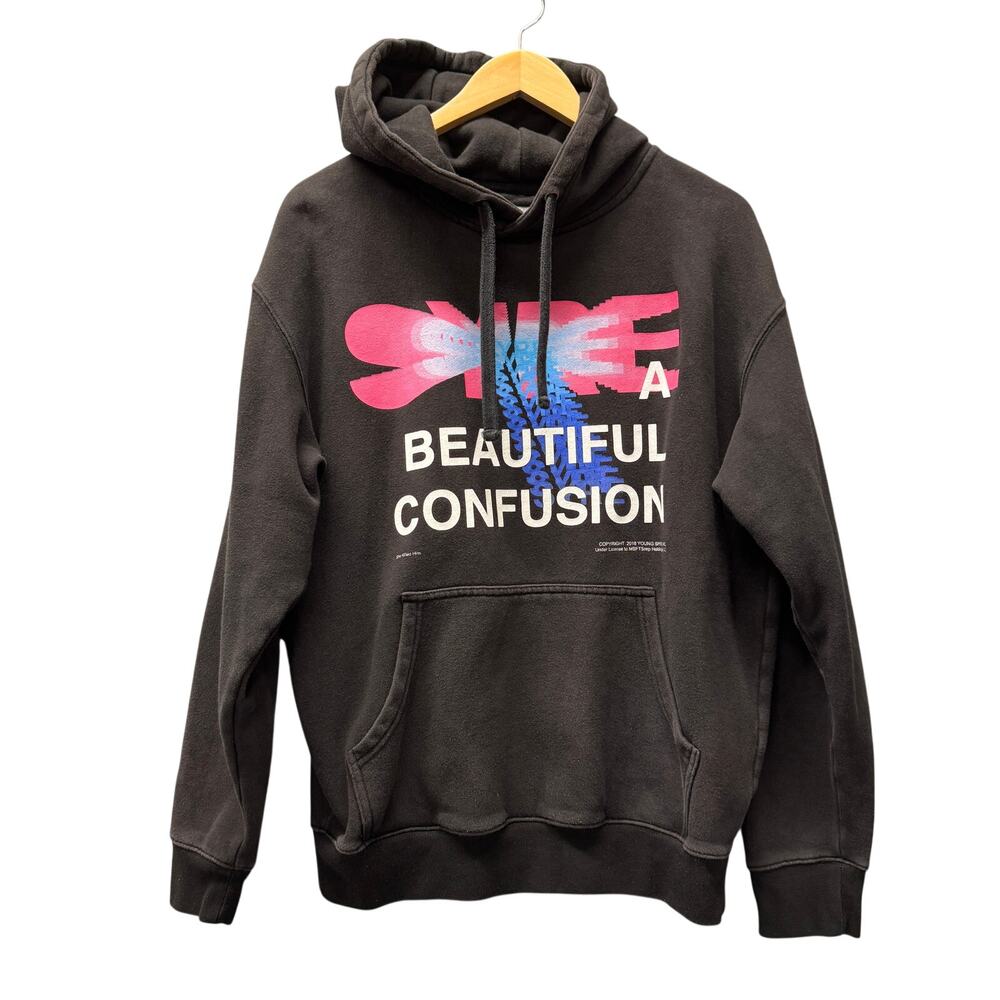 MSFTSrep Hoodie Syre Icon Black Pullover Beautiful Confusion Jaden Smith Large